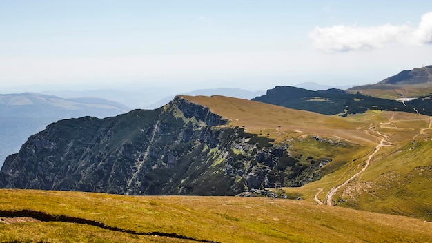 Majestic rocky mountains plateau