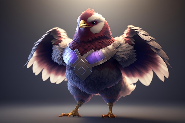 The Majestic Rooster in Superhero Costume