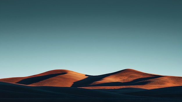 Majestic Sahara Desert Dunes Bathed in Warm Sunlight