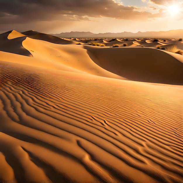 Majestic Sand Burst on White Background