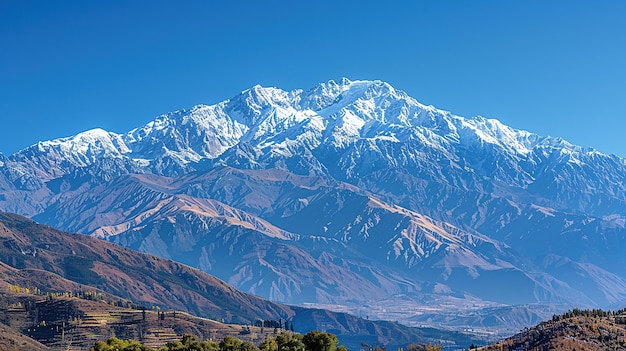 Majestic SnowCapped Mountain Peak