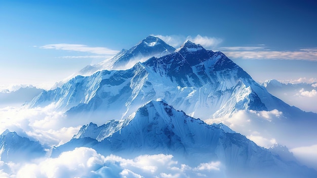 Majestic Snowy Mountain Peaks