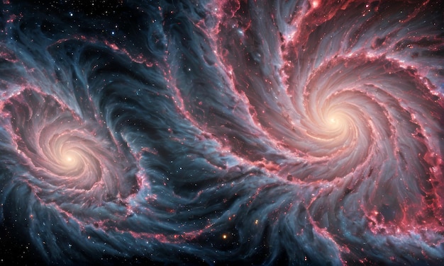 Photo majestic spiral galaxy in deep space