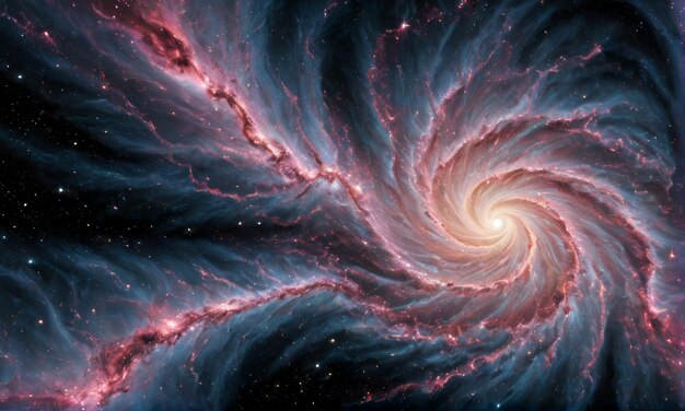 Photo majestic spiral galaxy in deep space