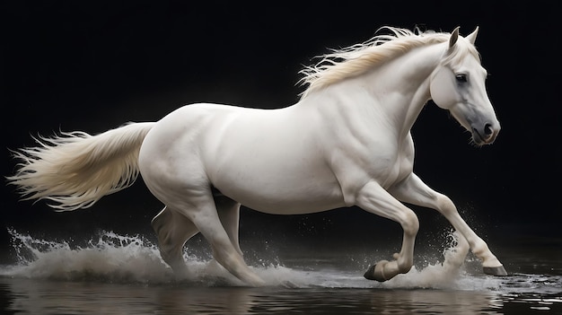 a majestic white horse