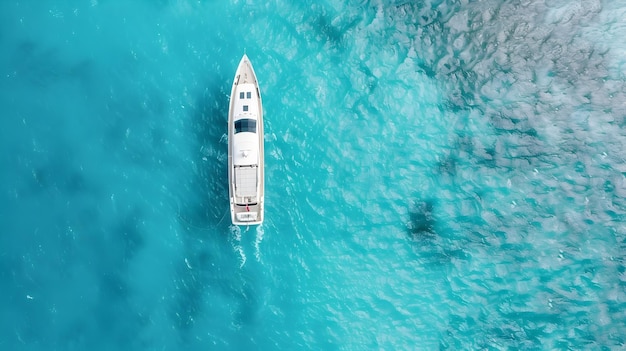 Majestic Yacht Gliding on Serene Oceanic Horizon