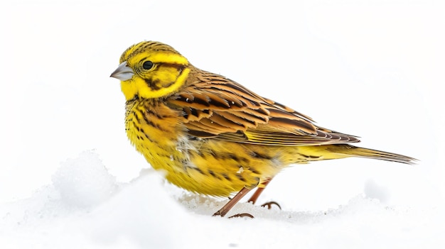 Majestic Yellowhammer in Winter Landscape