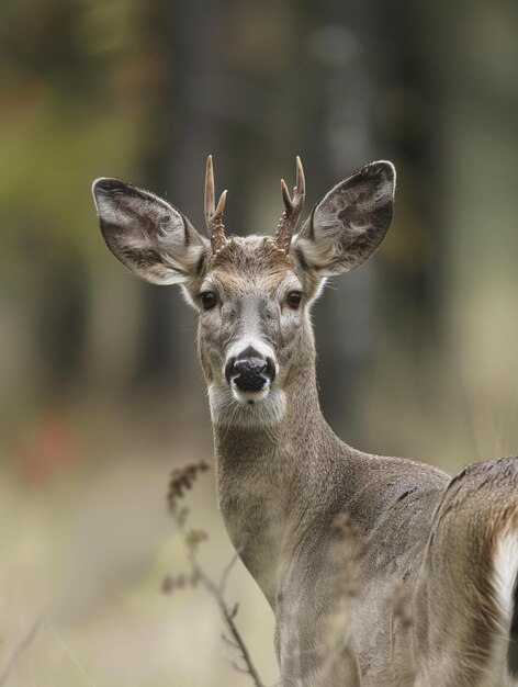 Majestic Young Buck in Natural Habitat Wildlife Photography