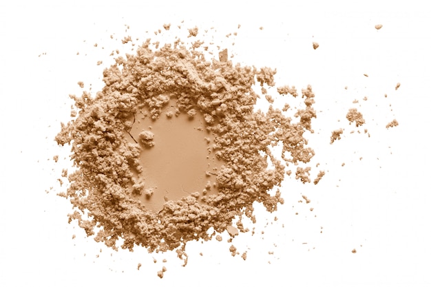 Make up face powder swatch