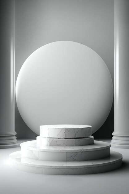 Make your advertising stand out with a beautiful marble podium illustration