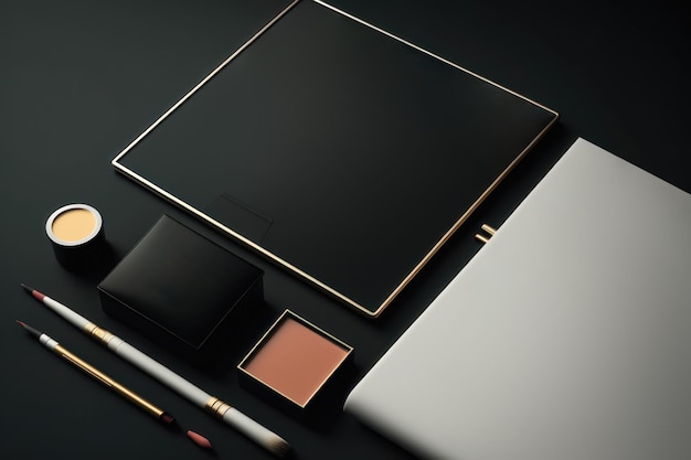 Makeup artist branding mockup AI generation