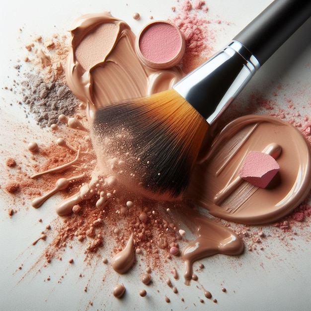 Makeup brush splash