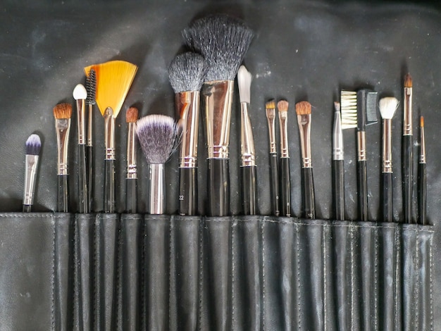 Makeup brushes. makeup tools. After cleaning makeup brushes finish and will dry bristle for lady to use again.