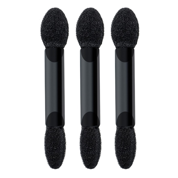 Makeup brushes set mockup, front view