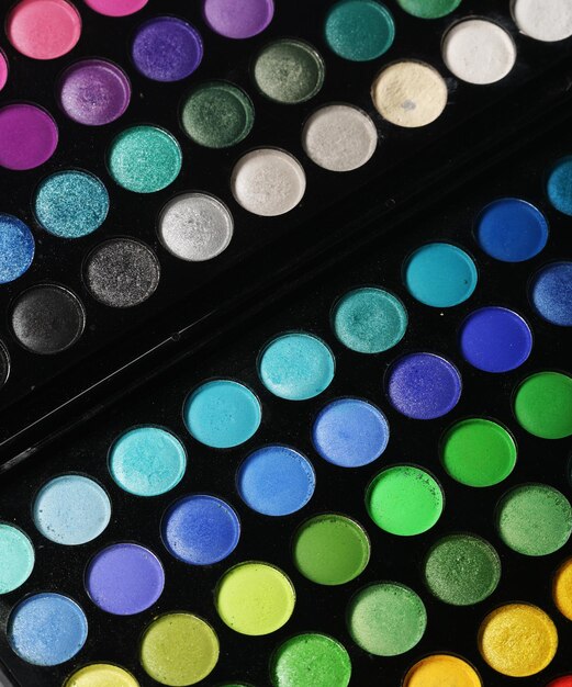 Makeup collection close up