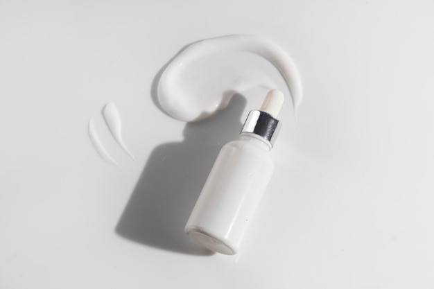 Makeup cosmetic medical skin care a mockup for cream lotion bottle product packaging on white background