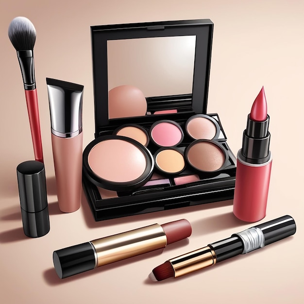 Makeup Realistic Composition and beuty products