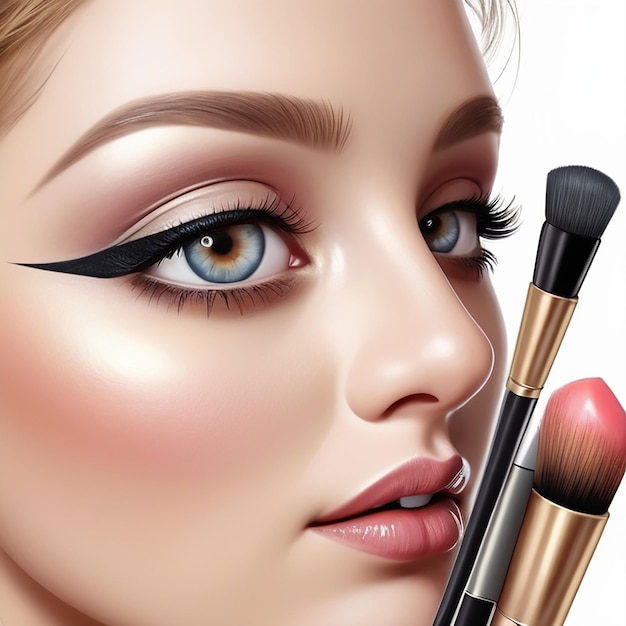 Makeup Realistic Composition and beuty products