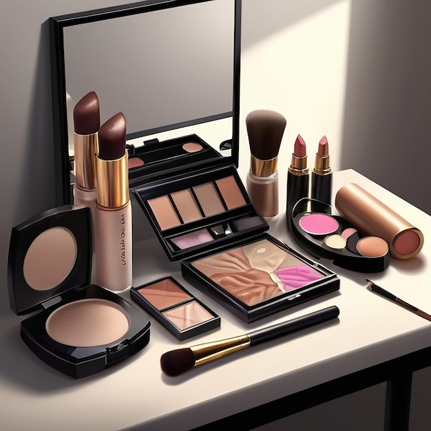 Makeup Realistic Composition and beuty products