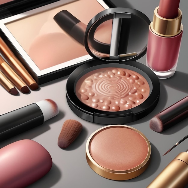 Makeup Realistic Composition and beuty products