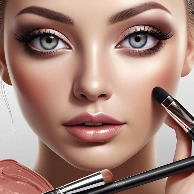 Makeup Realistic Composition and beuty products