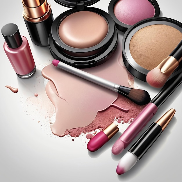 Makeup Realistic Composition and beuty products