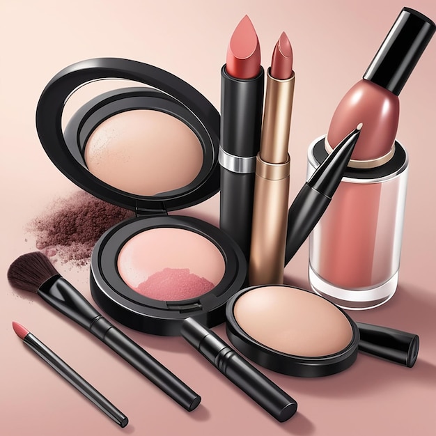 Makeup Realistic Composition and beuty products