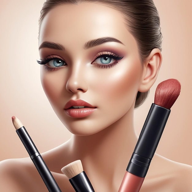 Makeup Realistic Composition and beuty products