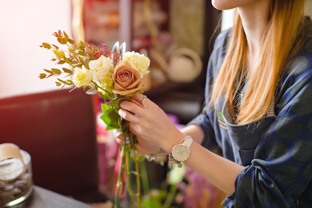 Making a bouquet