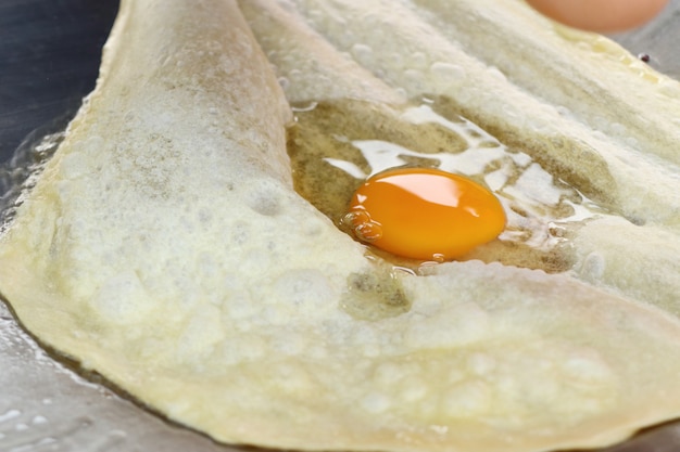 Making of dessert sweet roti