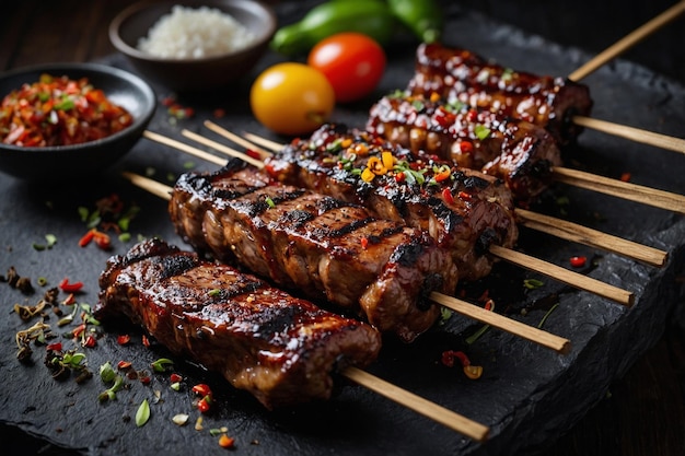 Mala grilled barbecue BBQ with Sichuan pepper