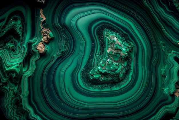 Malachite Texture Background Emerald Marble Green Agate Generative AI Illustration