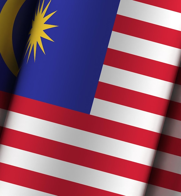 Malaysia flag dramatic background full