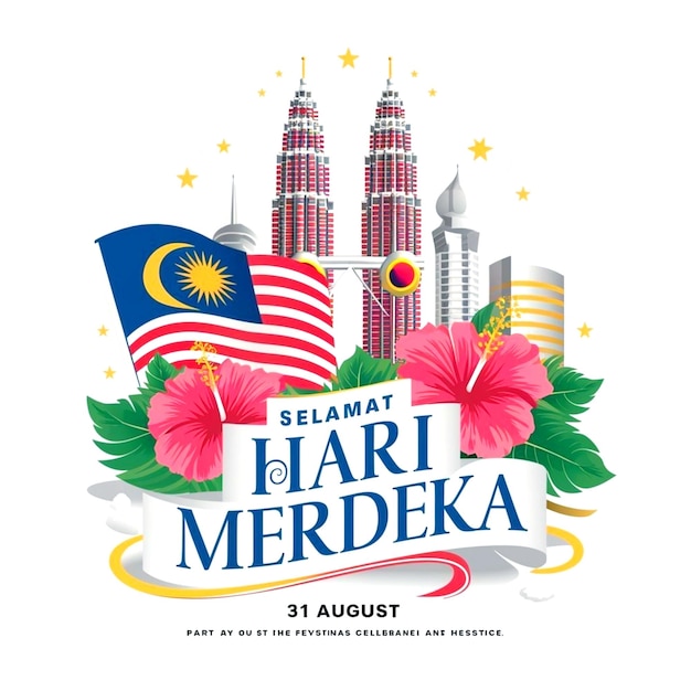 Malaysia independent day poster banner for social media