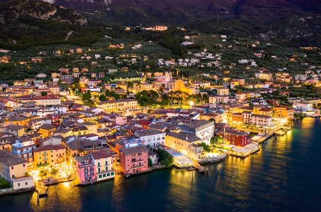 Malcesine town on Lake Garda Italy