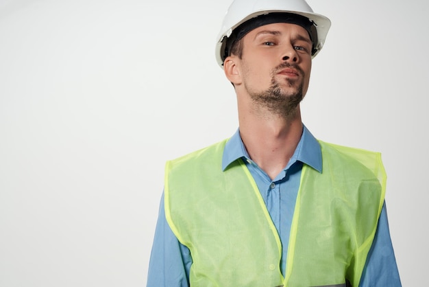 Male builders Professional Job light background