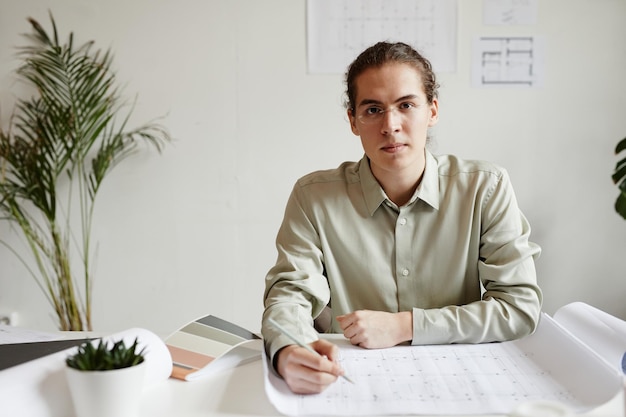 Male Designer at Desk Minimal