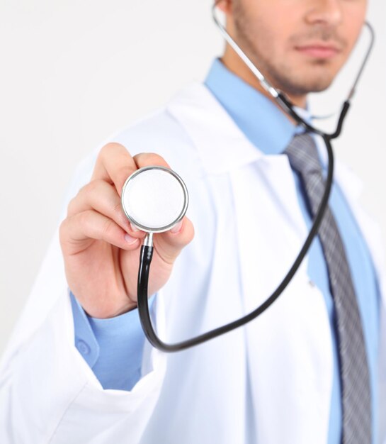 Male Doctor isolated on white background