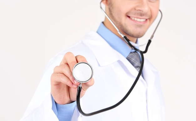 Male Doctor isolated on white background