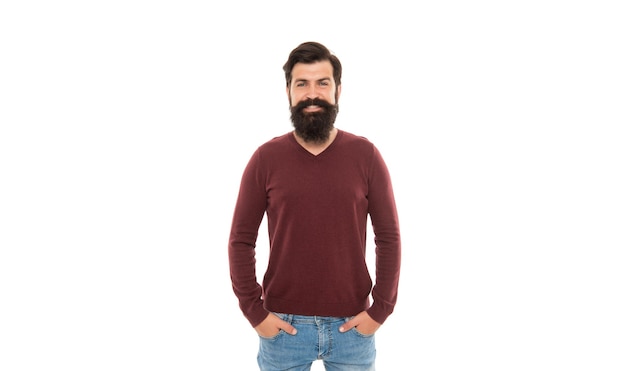 Male fashion mens beauty glad bearded man mature man with beard hair and beard care hipster isolated on white confident and handsome guy with moustache