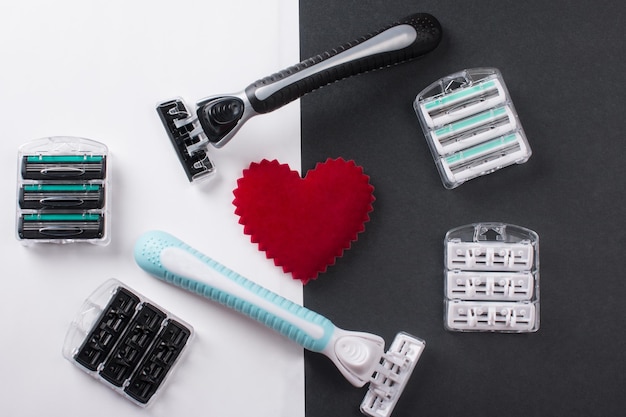 male and female shaving machine A safety razor