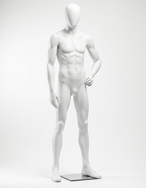 Photo male maked mannequin in a studio generative ai