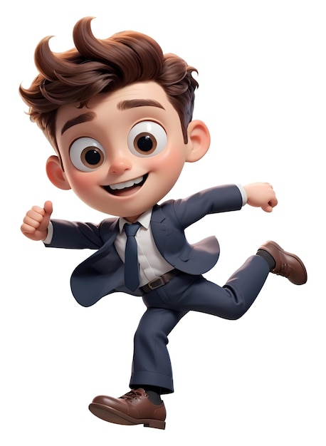 a male office worker 3D character