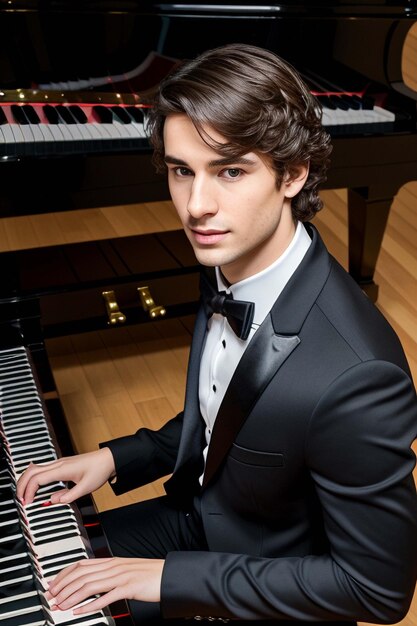 Photo male pianist