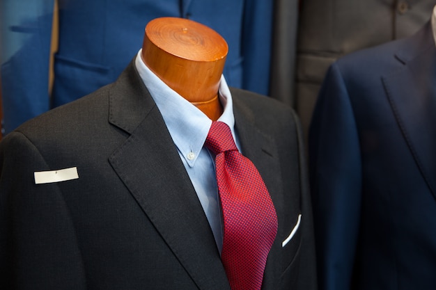 Photo male suit in the clothes shop