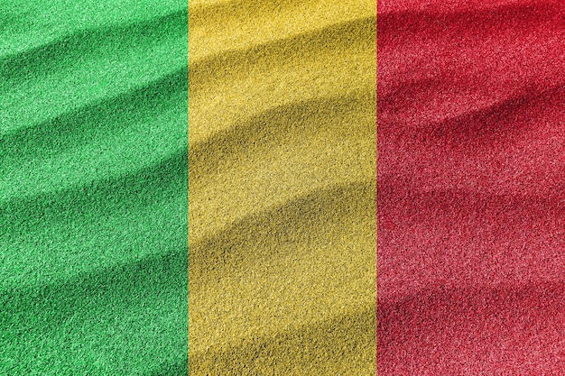 Mali sand flag national flag