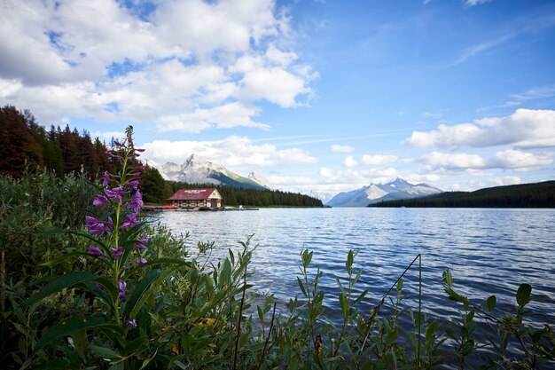 Maligne Lake landscape in Canada