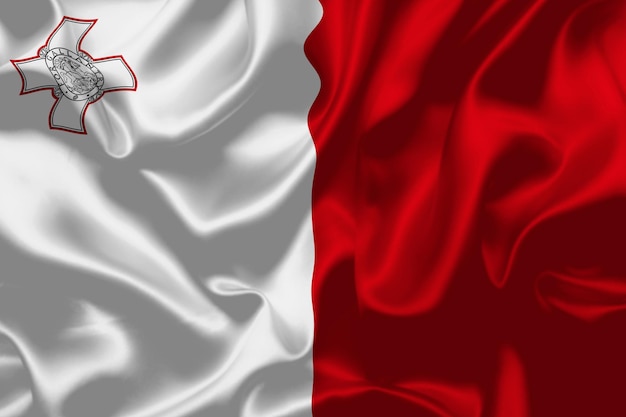 Photo malta flag national day banner design texture illustration high quality flag background