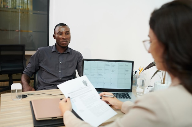 Man Attending Job Interview