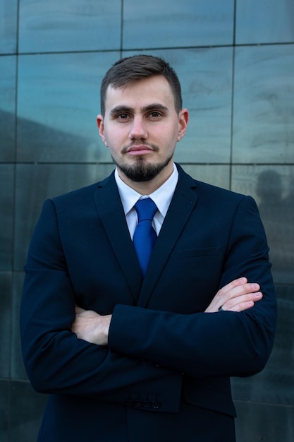 man in business suit smiling